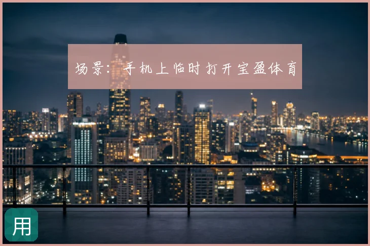 场景：手机上临时打开宝盈体育